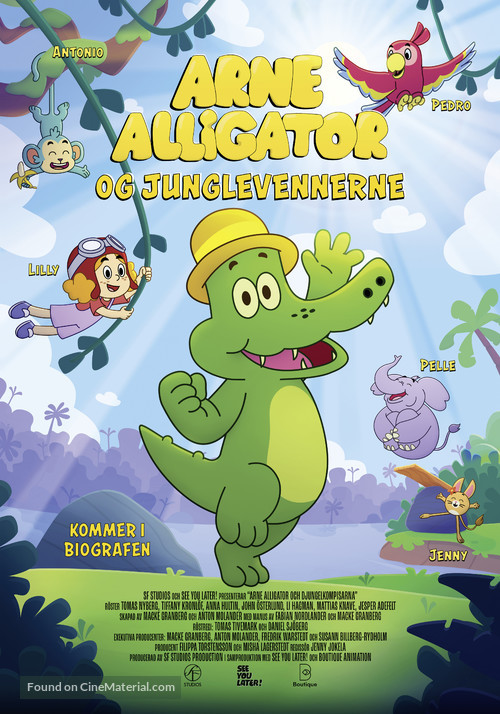 Arne Alligator och djungelkompisarna - Danish Movie Poster