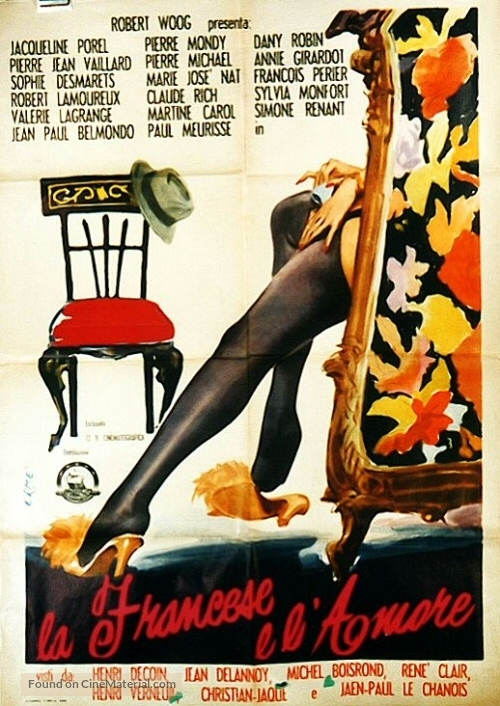 La fran&ccedil;aise et l&#039;amour - Italian Movie Poster