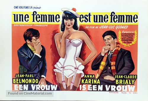 Une femme est une femme - Belgian Movie Poster