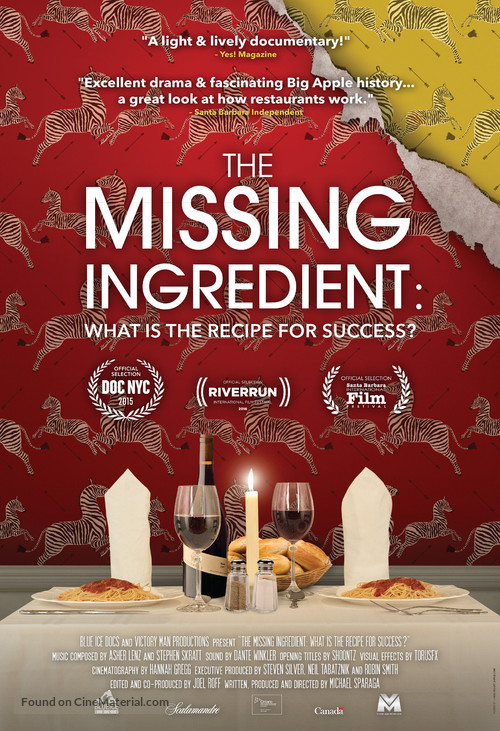 The Missing Ingredient - Canadian Movie Poster