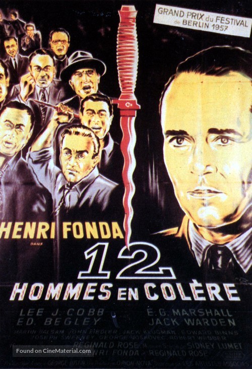 12 Angry Men - French Movie Poster