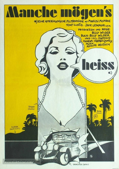 Some Like It Hot - German Movie Poster