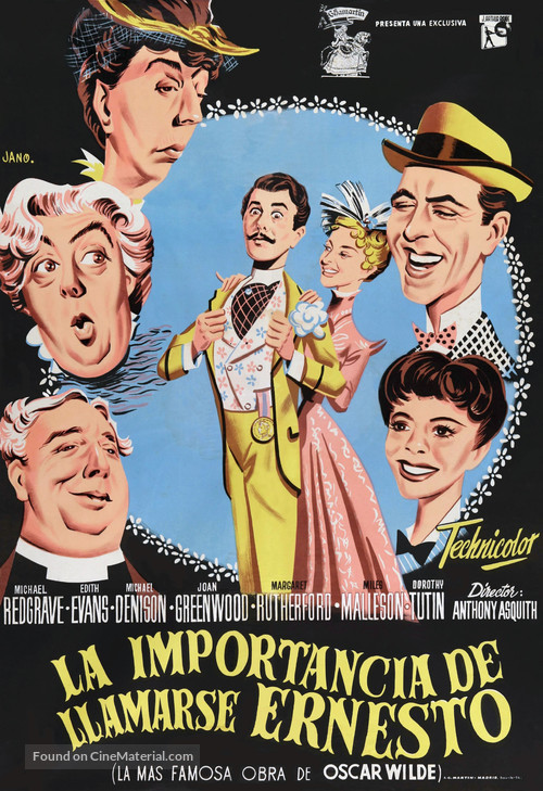 The Importance of Being Earnest - Spanish Movie Poster