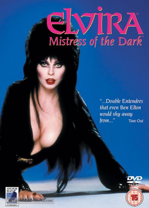 Elvira, Mistress of the Dark - British DVD movie cover