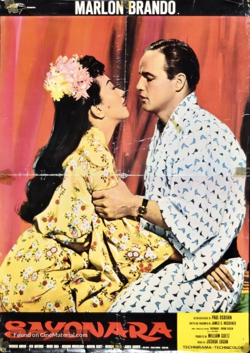 Sayonara - Italian Movie Poster
