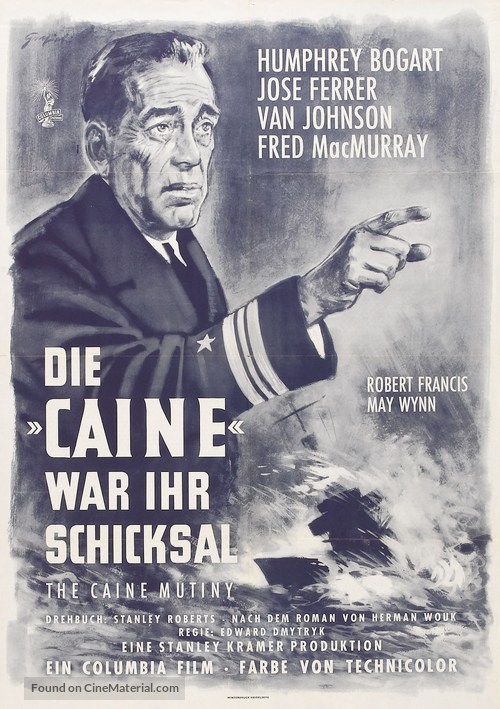 The Caine Mutiny - German Re-release movie poster