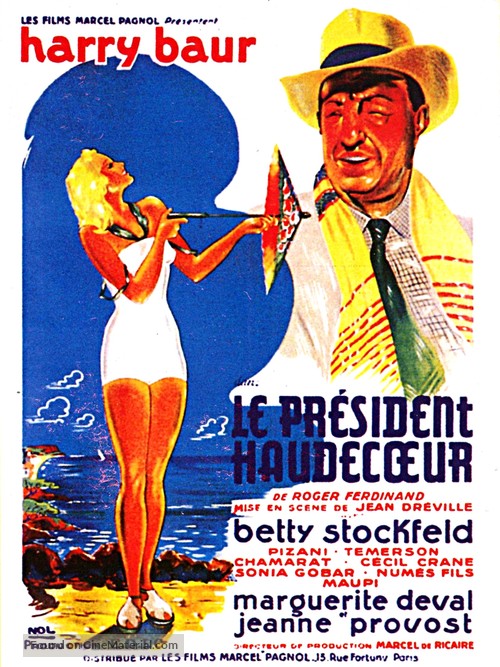Le pr&eacute;sident Haudecoeur - French Movie Poster