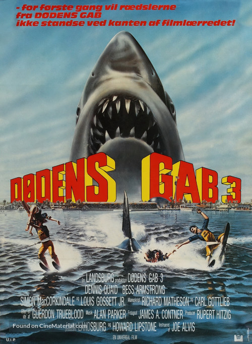 Jaws 3D - Danish Movie Poster