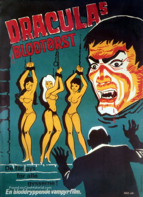 Blood of Dracula&#039;s Castle - Danish Movie Poster