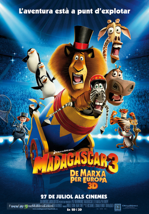 Madagascar 3: Europe&#039;s Most Wanted - Andorran Movie Poster