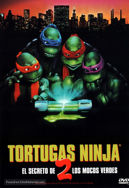 Teenage Mutant Ninja Turtles II: The Secret of the Ooze - Spanish DVD movie cover