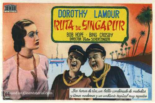 Road to Singapore - Spanish Movie Poster