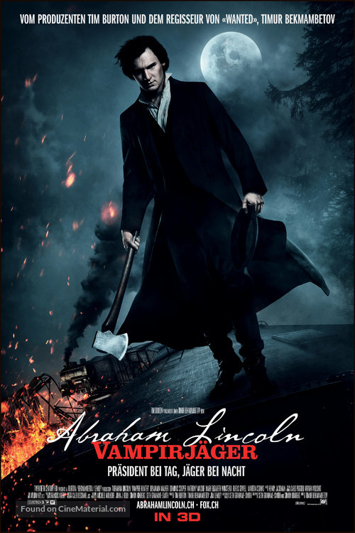 Abraham Lincoln: Vampire Hunter - Swiss Movie Poster