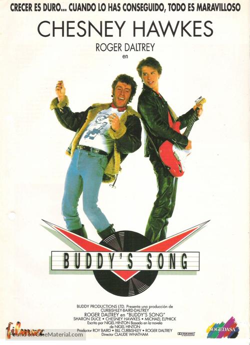 Buddy&#039;s Song - Spanish Movie Poster