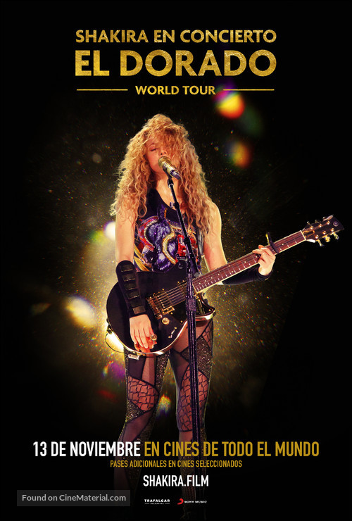 Shakira In Concert: El Dorado World Tour - Mexican Movie Poster