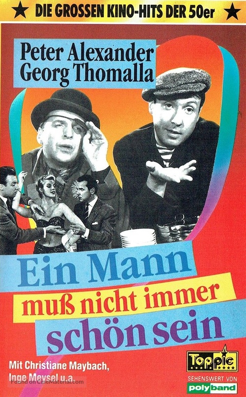 Ein Mann mu&szlig; nicht immer sch&ouml;n sein - German VHS movie cover