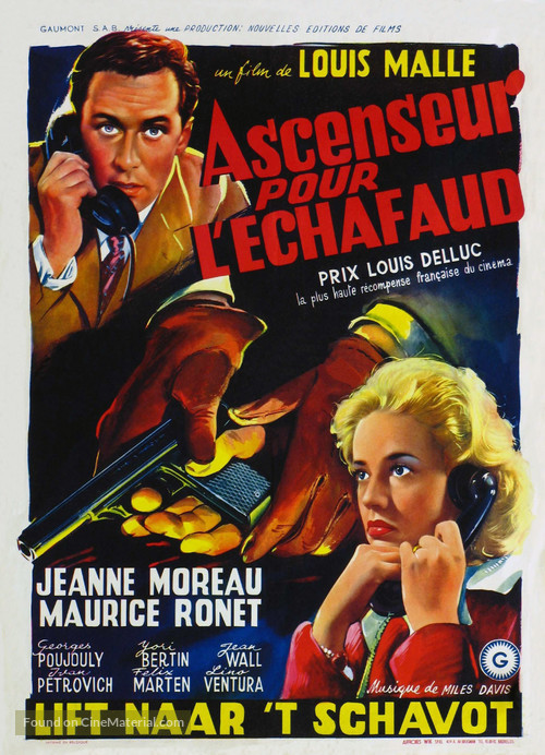 Ascenseur pour l&#039;&eacute;chafaud - Belgian Movie Poster