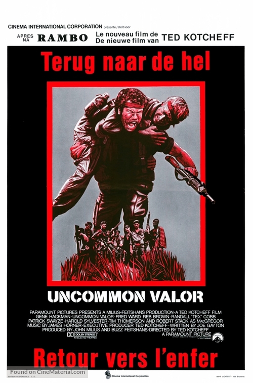 Uncommon Valor - Belgian Movie Poster