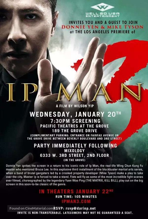 Yip Man 3 - Movie Poster