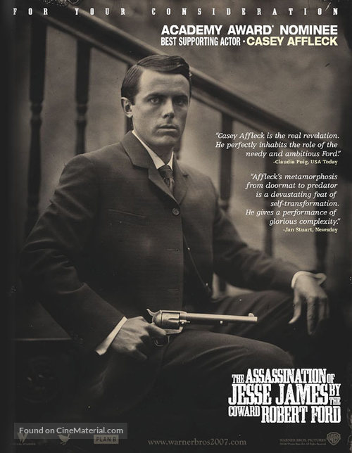 The Assassination of Jesse James by the Coward Robert Ford - For your consideration movie poster