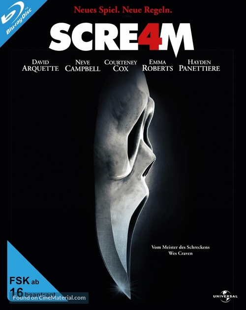 Scream 4 - German Blu-Ray movie cover