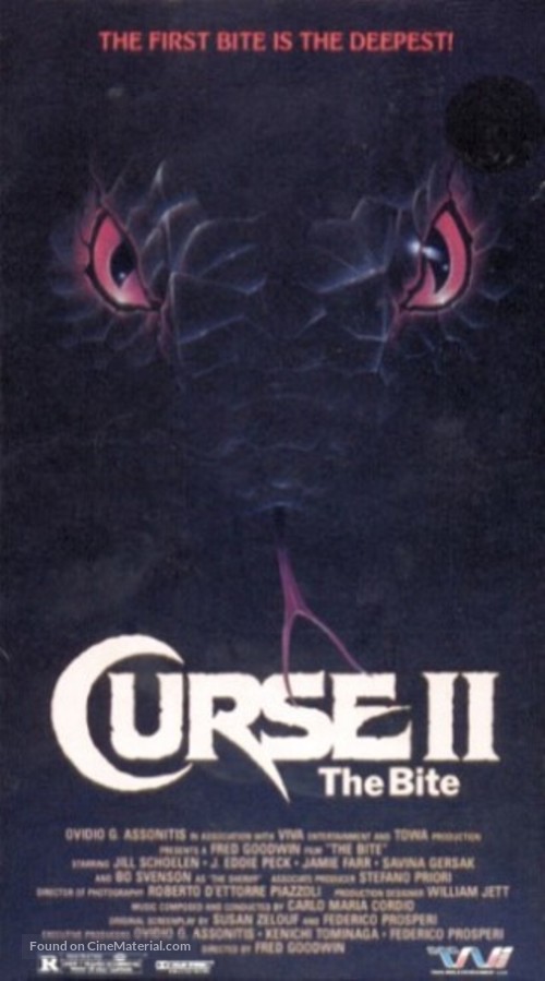 Curse II: The Bite - VHS movie cover