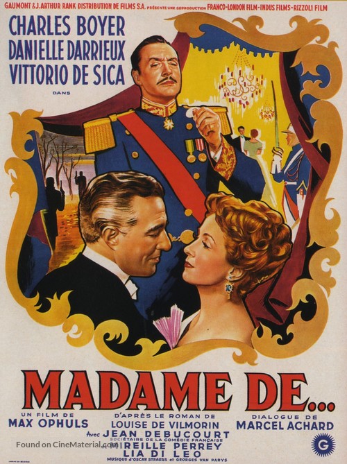 Madame de... - Belgian Movie Poster