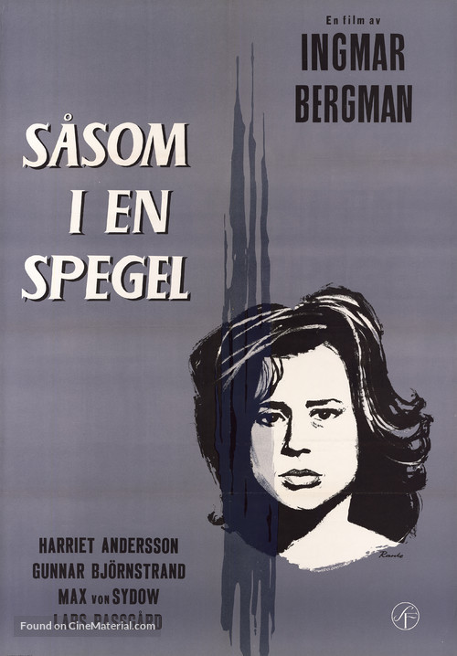 S&aring;som i en spegel - Swedish Movie Poster