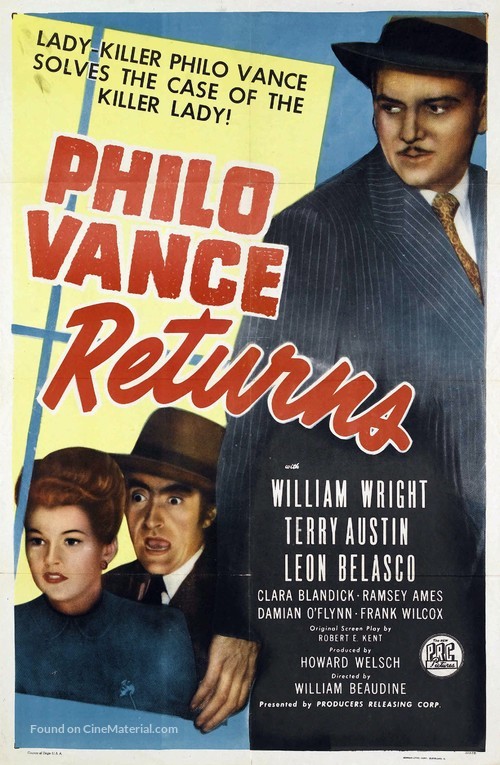 Philo Vance Returns - Movie Poster