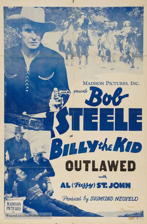 Billy the Kid Outlawed - Re-release movie poster