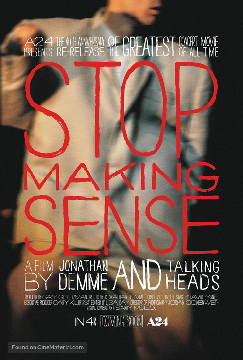 Stop Making Sense - Movie Poster