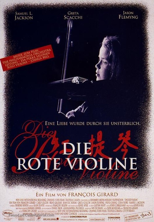 The Red Violin - German Movie Poster