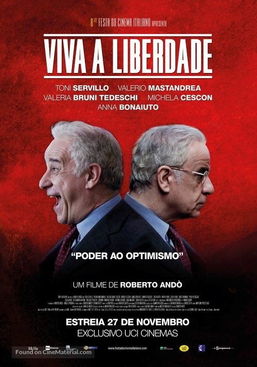 Viva la libert&aacute; - Portuguese Movie Poster