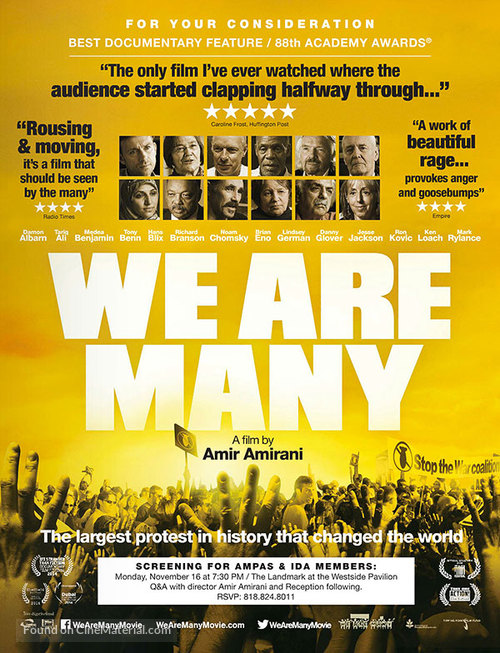 We Are Many - For your consideration movie poster