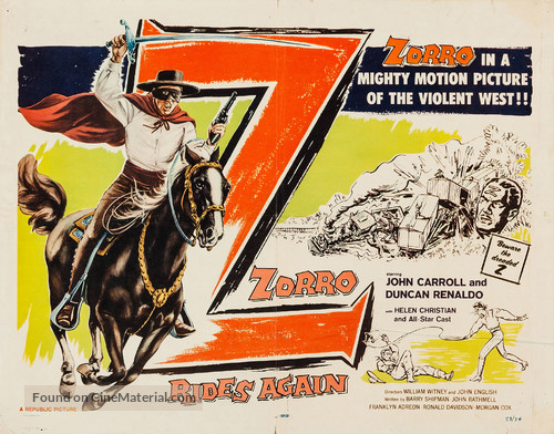Zorro Rides Again - Movie Poster