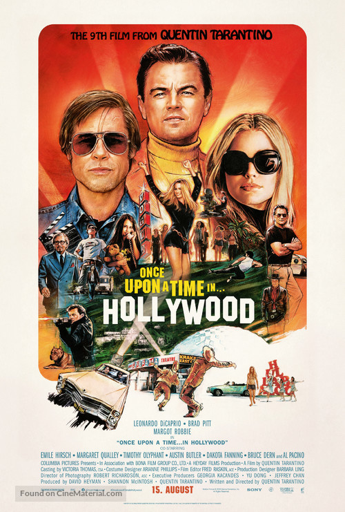 Once Upon a Time in Hollywood - Danish Movie Poster