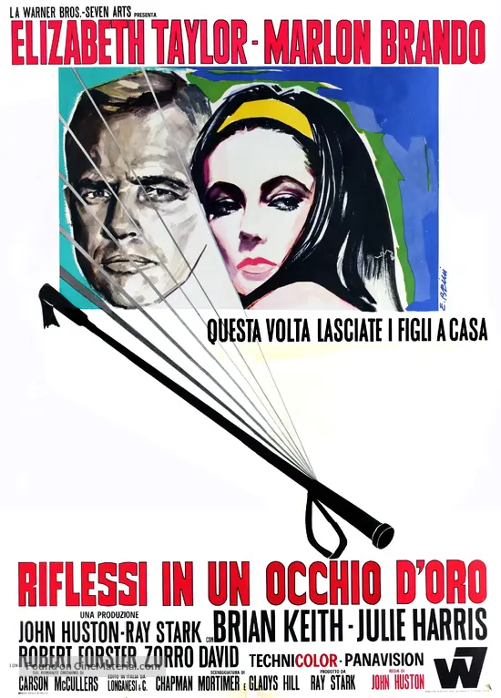 Reflections in a Golden Eye - Italian Movie Poster