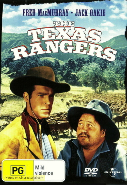 The Texas Rangers - Australian Movie Cover