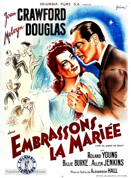 They All Kissed the Bride - French Movie Poster