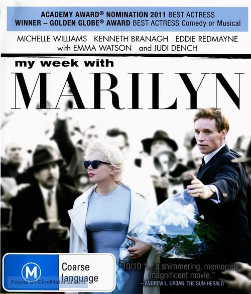 My Week with Marilyn - Australian Blu-Ray movie cover
