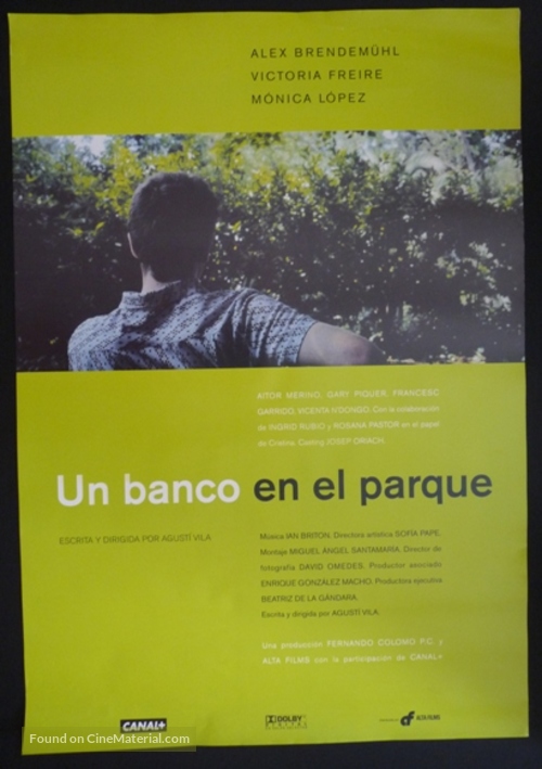 Un banco en el parque - Spanish Movie Poster