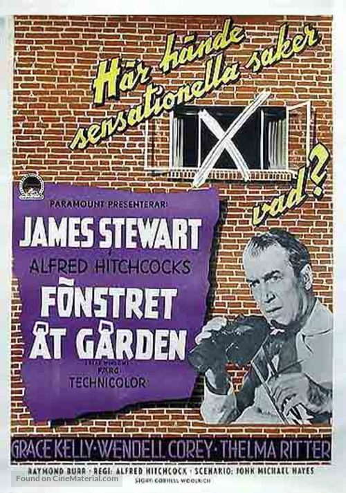 Rear Window - Swedish Movie Poster