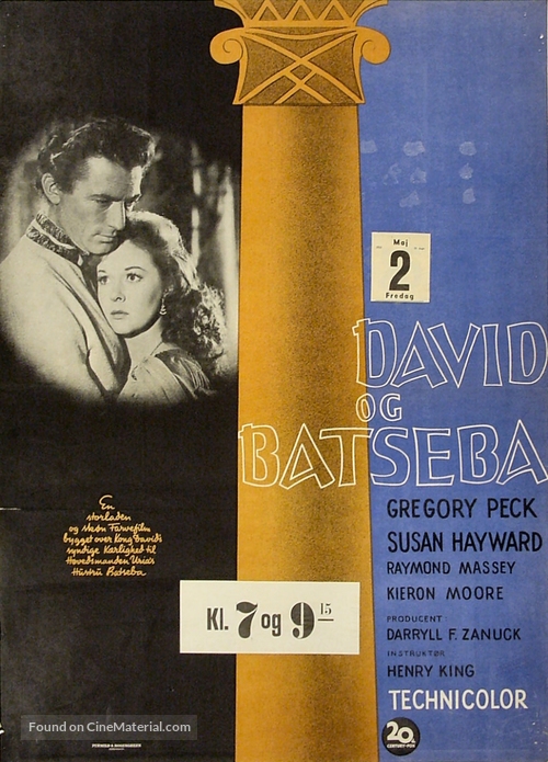 David and Bathsheba - Danish Movie Poster