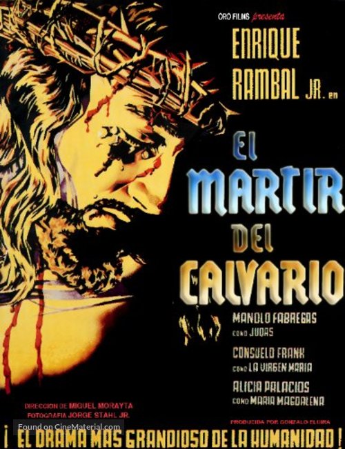 El m&aacute;rtir del Calvario - Mexican Movie Poster