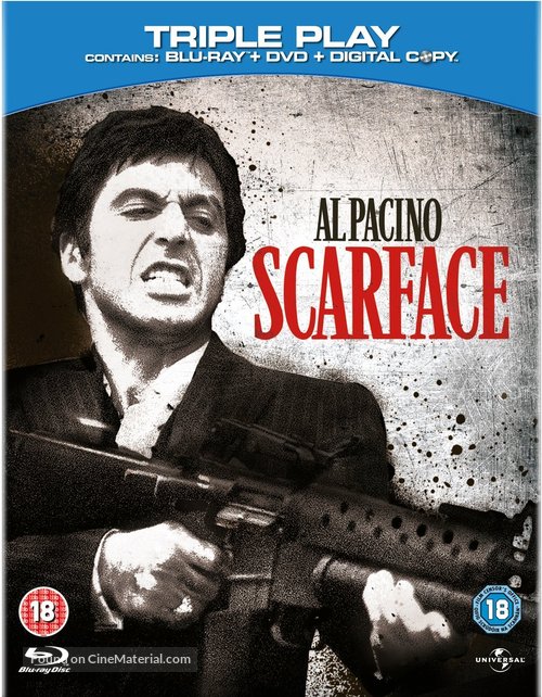 Scarface - British Blu-Ray movie cover