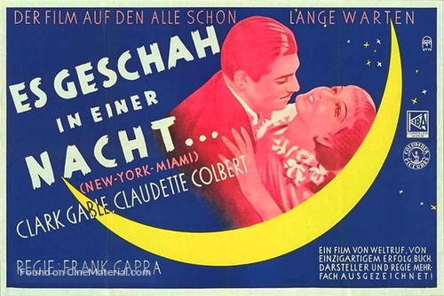 It Happened One Night - Austrian Theatrical movie poster