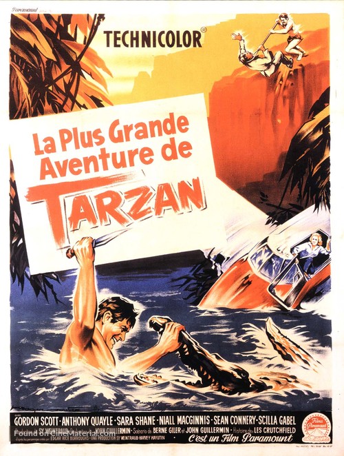Tarzan&#039;s Greatest Adventure - French Movie Poster
