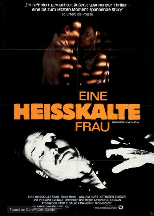 Body Heat - German Movie Poster