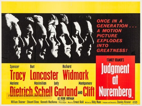 Judgment at Nuremberg - British Movie Poster