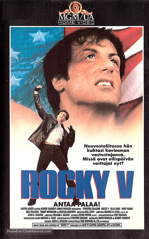 Rocky V - Finnish VHS movie cover
